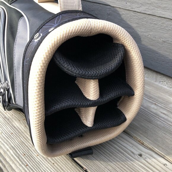 Callaway Solaire Carry Golf Bag 6 Dividers Black/Gray/Green - Picture 7 of 8